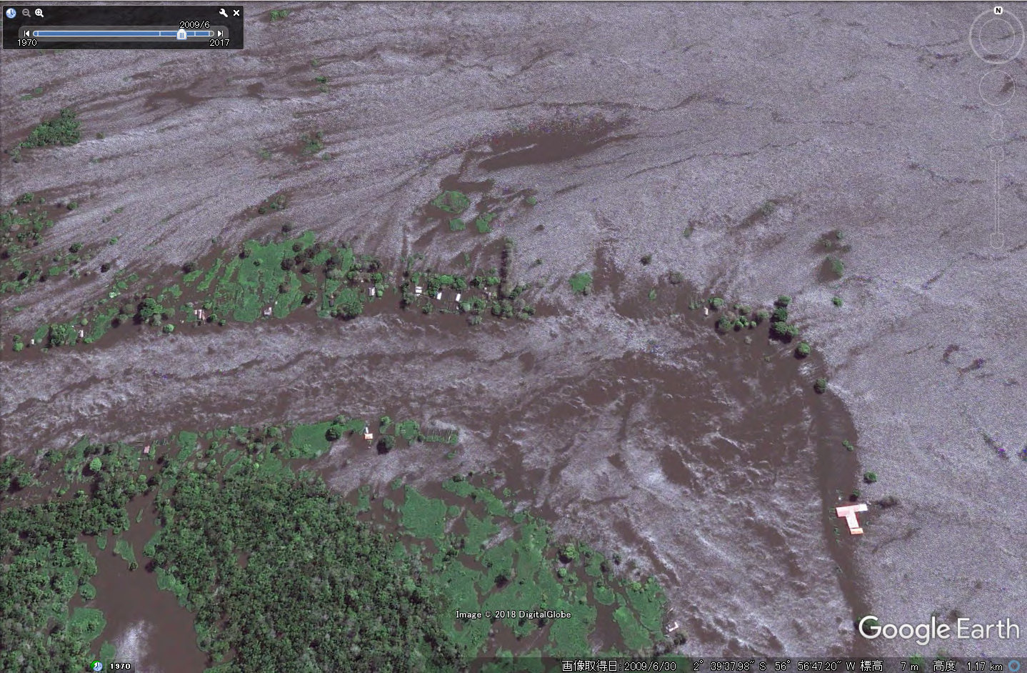 2009年大洪水時のリマン川　Limão River during the 2009 Great Flood in the middle Amazon