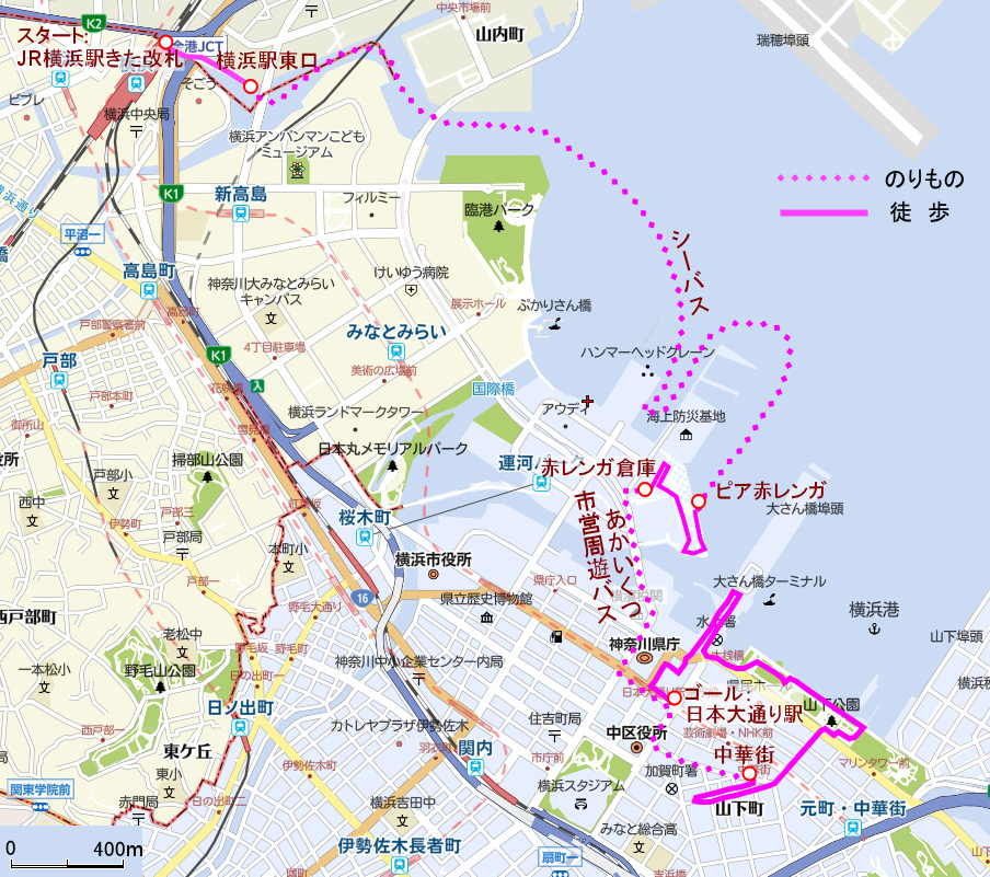横浜モデルコース地図