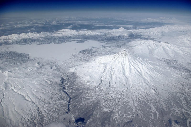 Kronotsky Volcano and volcanoes in Kamchatka Peninsula