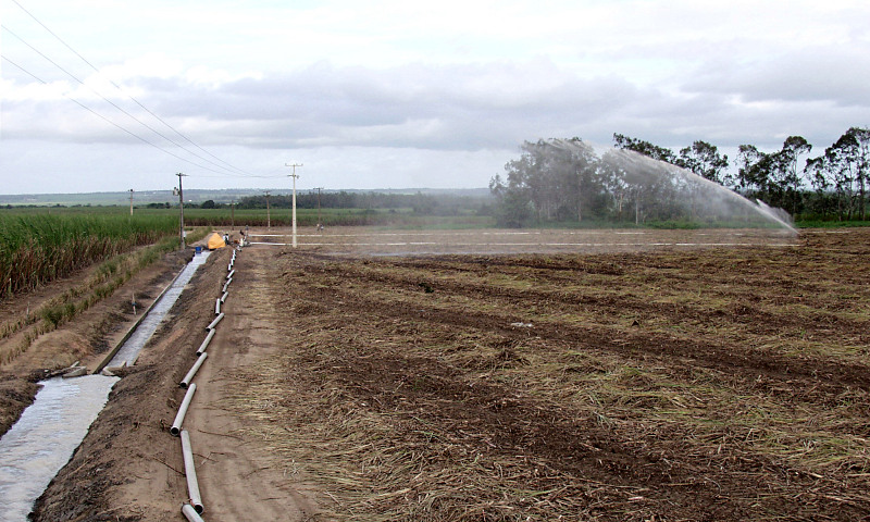 Irrigation of sugarcane fields by waste liquid from bioethanol plants