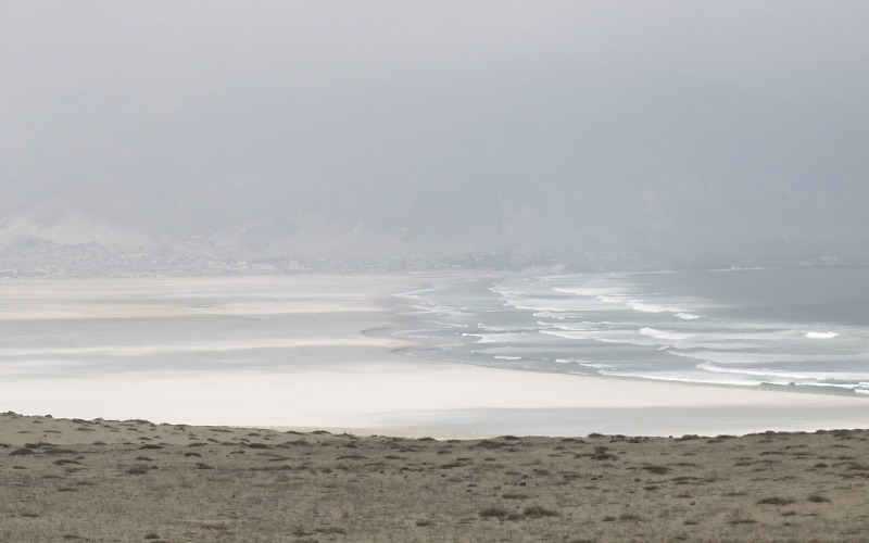 Chañaral Beach closed by sea fog (Garúa)
