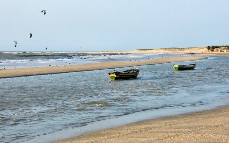 Best kite surfing spot, northern coasts of Nordeste