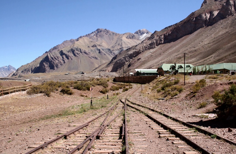 The rusty rails of the Transandine Railway