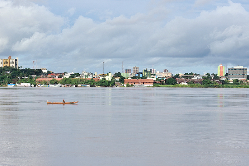 Porto Velho station on the Madeira-Mamoré Railway seen from the opposite bank of the Madeira River