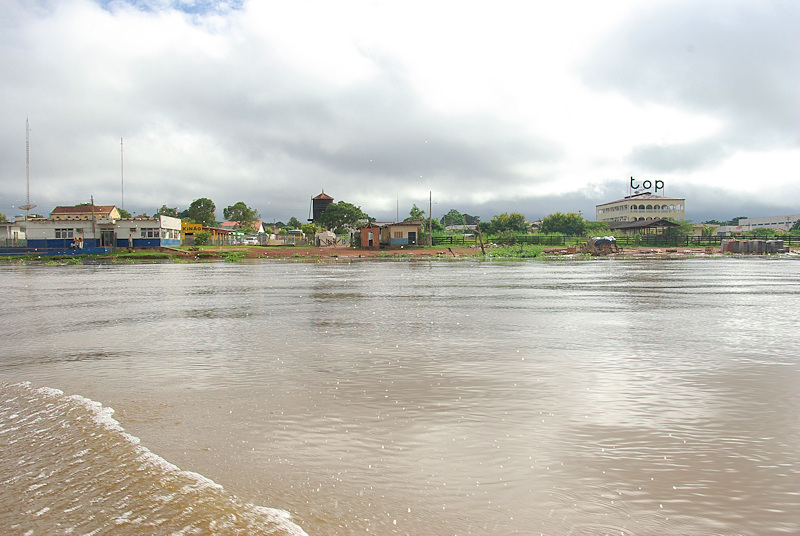 Brazil-Bolivia border Mamoré River and Guajará-Mirim port area